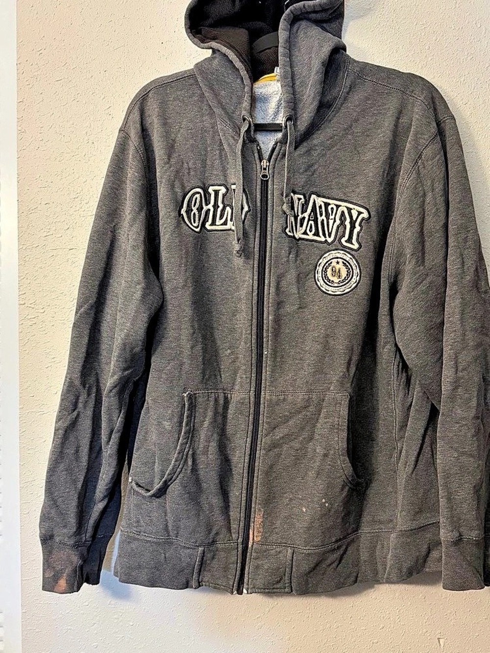 Old Navy Zip-Up Hooded Jacket Gray XL